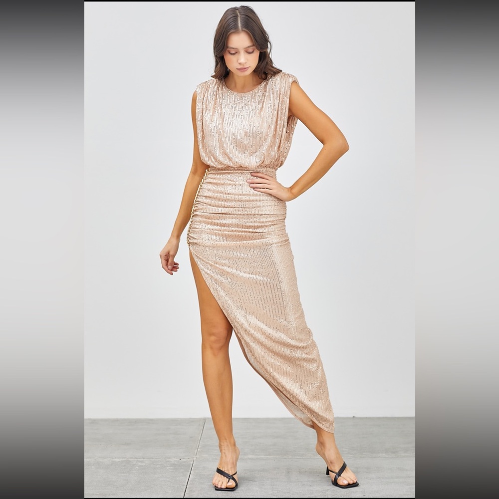 Do+Be Asymmetrical Sequin Dress